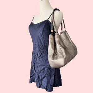 Coach Pebble Leather PHOEBE Shoulder Bag Light Gold Metallic F34495